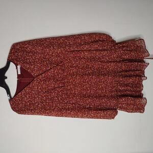 NWT Lush Women's Red Floral Dress Size Medium